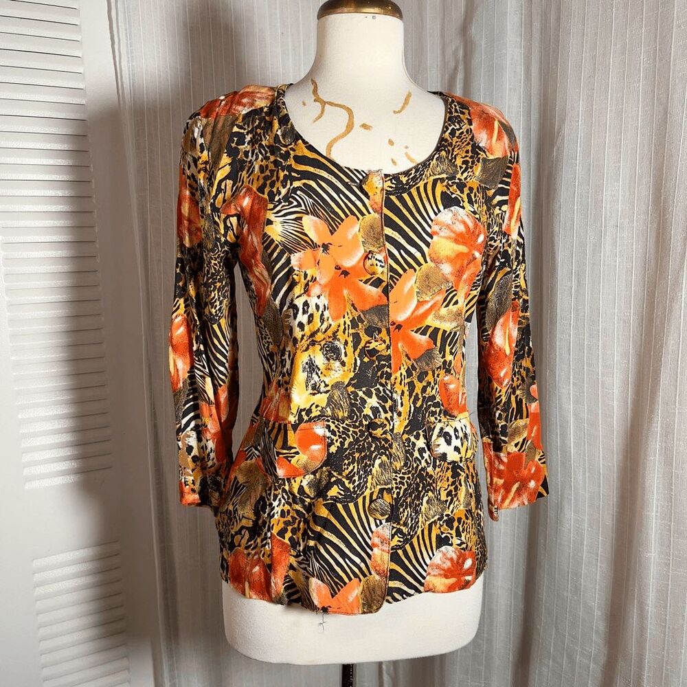K.T. H. Sport Cardigan Size S 90's Vintage Romantic Academia Whimsical Top